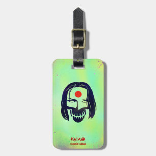 Suicide Squad   Katana Head Icon Luggage Tag
