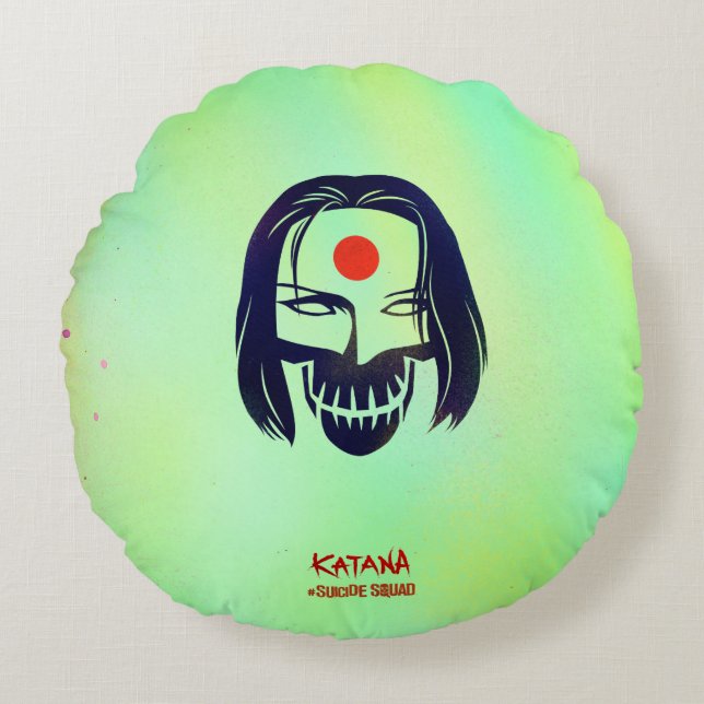 Suicide Squad | Katana Head Icon Round Cushion (Front)