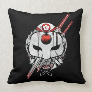 Suicide Squad   Katana Mask & Swords Tattoo Art Cushion