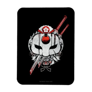 Suicide Squad   Katana Mask & Swords Tattoo Art Magnet