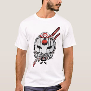 Suicide Squad Katana Mask & Swords Tattoo Art T-Shirt