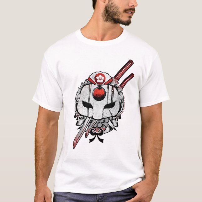 Suicide Squad | Katana Mask & Swords Tattoo Art T-Shirt (Front)