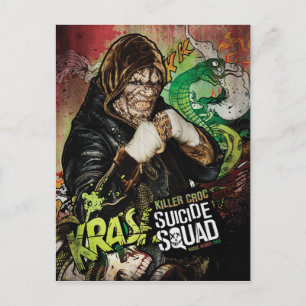 Suicide Squad   Killer Croc Character Graffiti Postcard