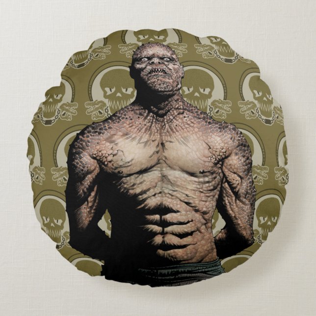 Suicide Squad | Killer Croc Comic Book Art Round Cushion (Front)