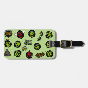 Suicide Squad Killer Croc Emoji Pattern Luggage Tag