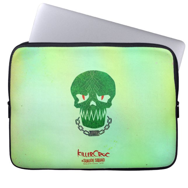 Suicide Squad | Killer Croc Head Icon Laptop Sleeve (Front)