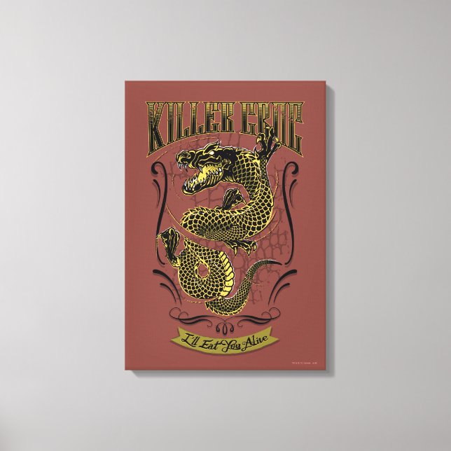 Suicide Squad | Killer Croc Tattoo Canvas Print (Front)