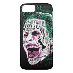 Suicide Squad   Laughing Joker Head Sketch iPhone 8/7 Case
