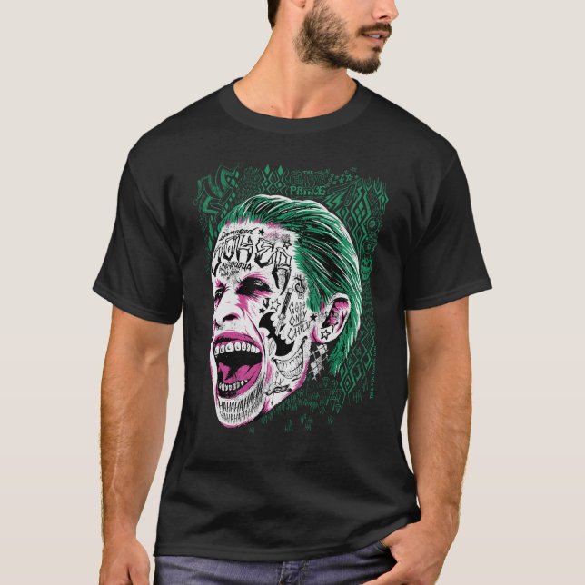 Suicide Squad | Laughing Joker Head Sketch T-Shirt (Front)
