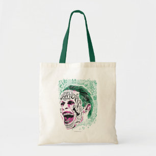 Suicide Squad   Laughing Joker Head Sketch Tote Bag