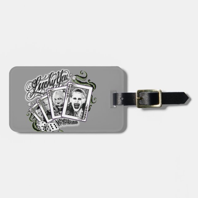 Suicide Squad | "Lucky You" Playing Cards Luggage Tag (Front Horizontal)