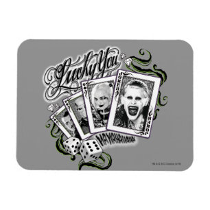 Suicide Squad   "Lucky You" Playing Cards Magnet