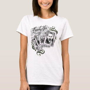 Suicide Squad "Lucky You" Playing Cards T-Shirt