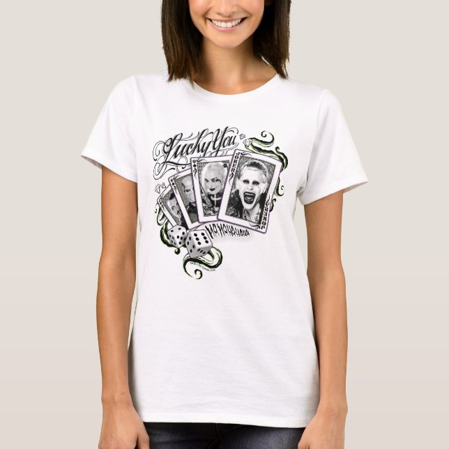 Suicide Squad | "Lucky You" Playing Cards T-Shirt (Front)