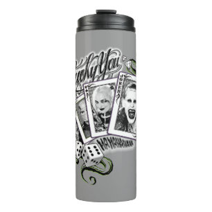 Suicide Squad   "Lucky You" Playing Cards Thermal Tumbler