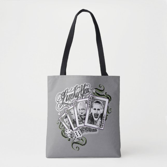 Suicide Squad | "Lucky You" Playing Cards Tote Bag (Front)