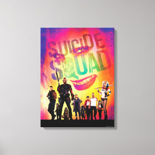Suicide Squad Orange Joker & Squad Movie Poster Canvas Print