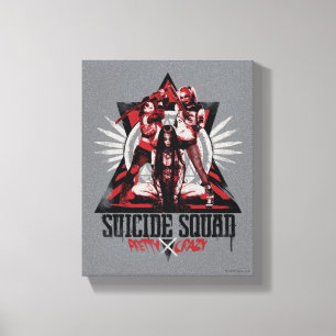 Suicide Squad   Pretty Crazy Squad Girls Canvas Print