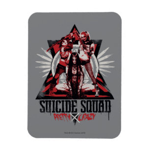 Suicide Squad   Pretty Crazy Squad Girls Magnet