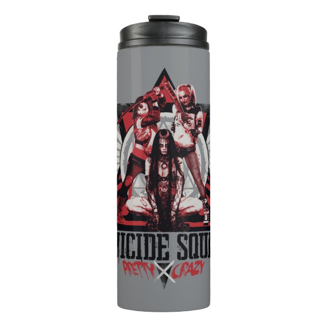 Suicide Squad | Pretty Crazy Squad Girls Thermal Tumbler (Front)