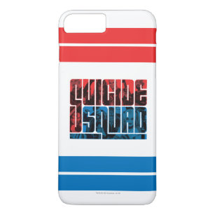 Suicide Squad   Red and Blue Logo iPhone 8 Plus/7 Plus Case