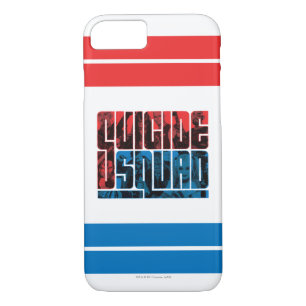 Suicide Squad   Red and Blue logo iPhone 8/7 Case