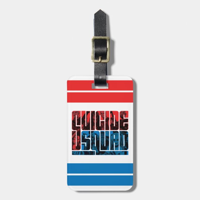 Suicide Squad | Red and Blue Logo Luggage Tag (Front Vertical)
