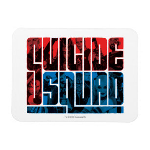 Suicide Squad   Red and Blue Logo Magnet