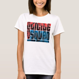 Suicide Squad   Red and Blue Logo T-Shirt