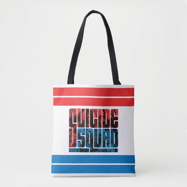 Suicide Squad | Red and Blue Logo Tote Bag (Front)