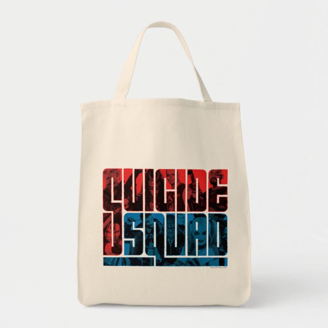 Suicide Squad | Red and Blue Logo Tote Bag (Front)