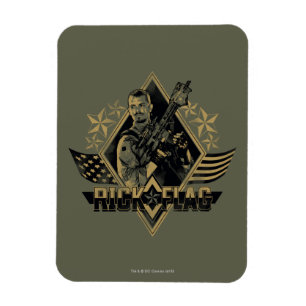 Suicide Squad   Rick Flag Badge Magnet