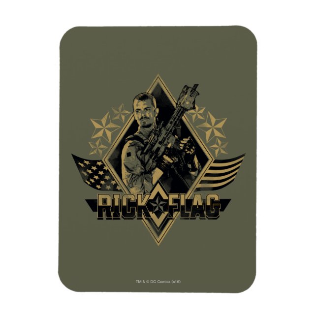 Suicide Squad | Rick Flag Badge Magnet (Vertical)