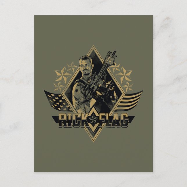 Suicide Squad | Rick Flag Badge Postcard (Front)