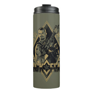 Suicide Squad Rick Flag Badge Thermal Tumbler