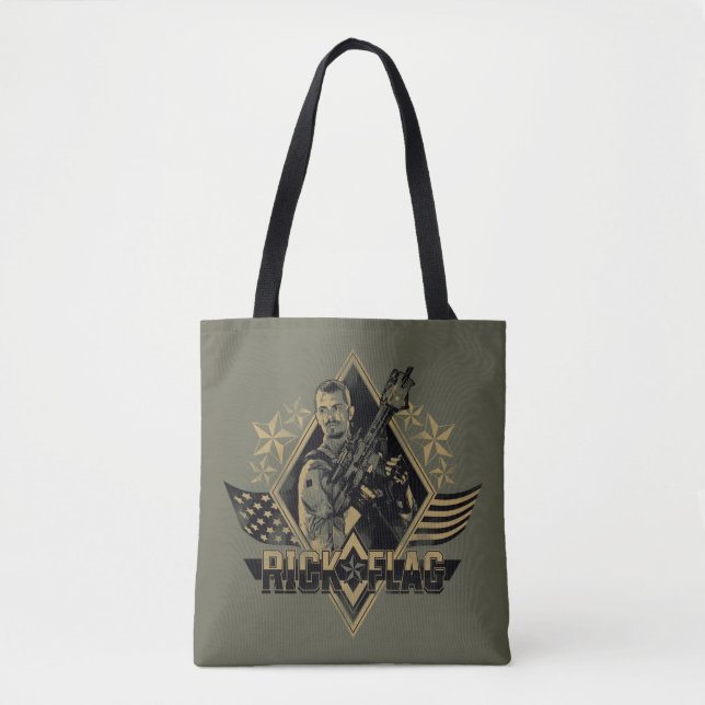 Suicide Squad | Rick Flag Badge Tote Bag (Front)