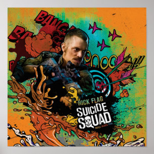 Suicide Squad   Rick Flag Character Graffiti Poster