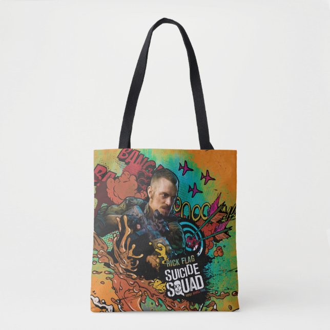 Suicide Squad | Rick Flag Character Graffiti Tote Bag (Front)