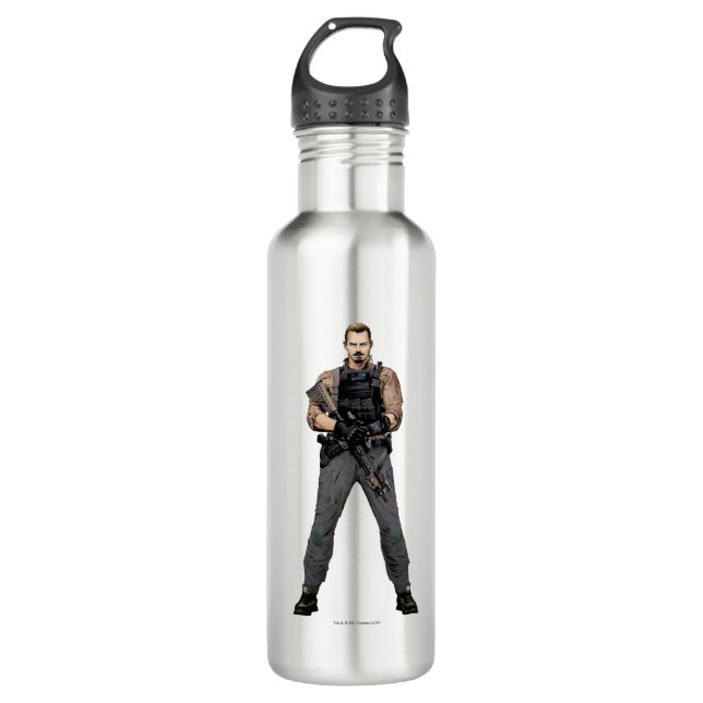Suicide Squad | Rick Flag Comic Book Art 710 Ml Water Bottle (Front)