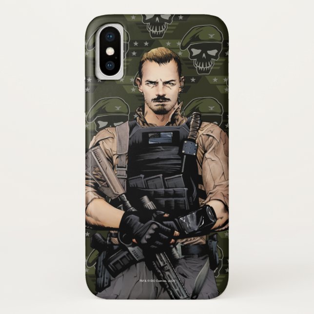 Suicide Squad | Rick Flag Comic Book Art Case-Mate iPhone Case (Back)