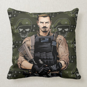 Suicide Squad   Rick Flag Comic Book Art Cushion