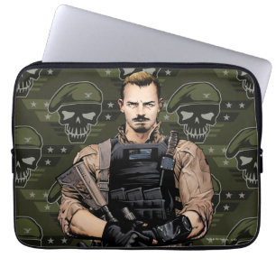 Suicide Squad   Rick Flag Comic Book Art Laptop Sleeve