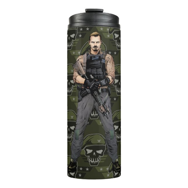 Suicide Squad | Rick Flag Comic Book Art Thermal Tumbler (Front)