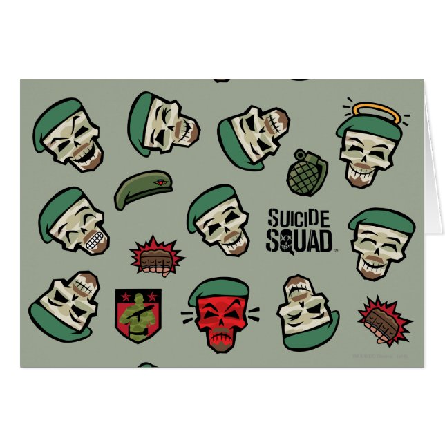 Suicide Squad | Rick Flag Emoji Pattern (Front Horizontal)