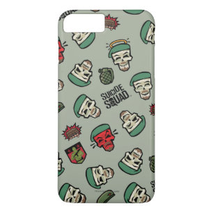 Suicide Squad Rick Flag Emoji Pattern iPhone 8 Plus/7 Plus Case