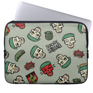 Suicide Squad Rick Flag Emoji Pattern Laptop Sleeve