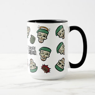 Suicide Squad   Rick Flag Emoji Pattern Mug