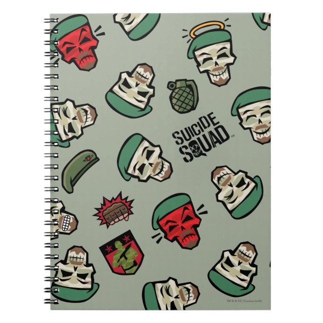 Suicide Squad | Rick Flag Emoji Pattern Notebook (Front)