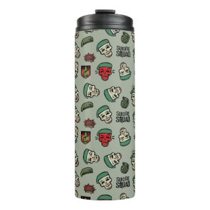 Suicide Squad   Rick Flag Emoji Pattern Thermal Tumbler