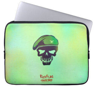 Suicide Squad   Rick Flag Head Icon Laptop Sleeve